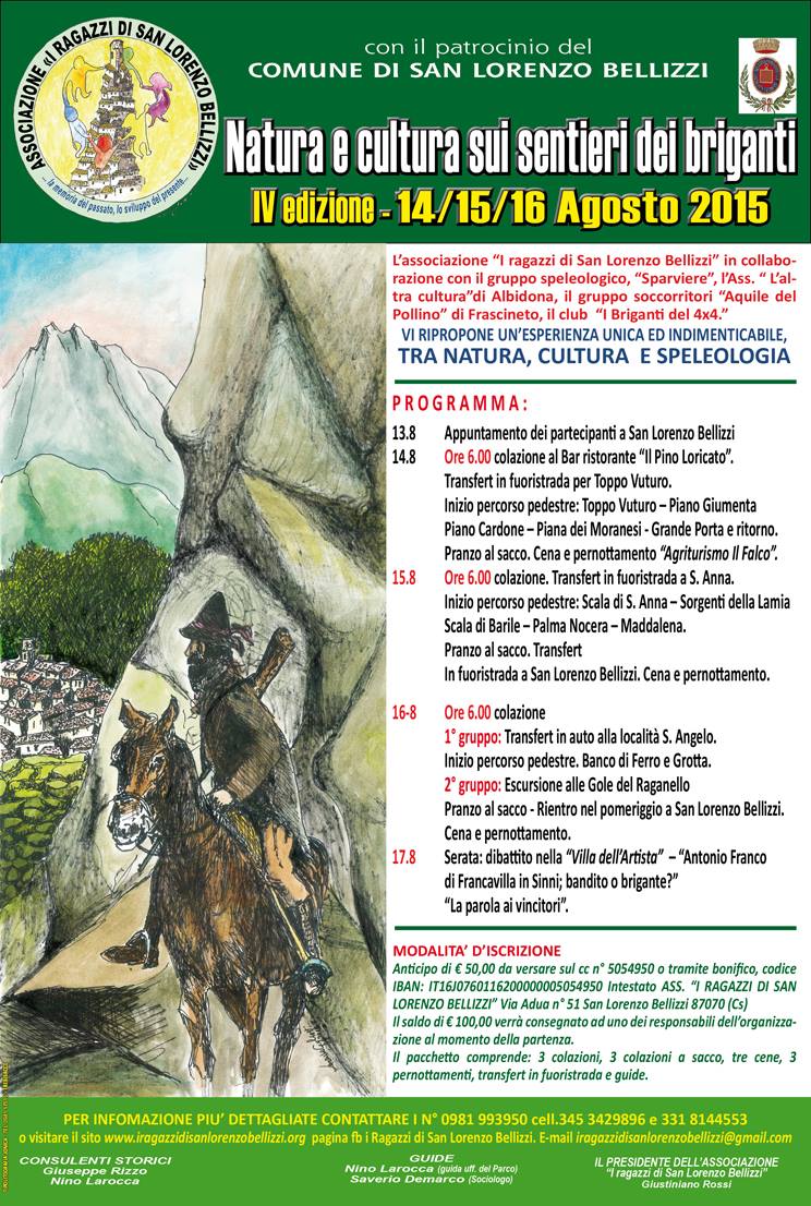 Natura e cultura sui sentieri dei briganti 14-16 agosto 2015
